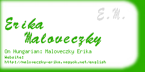 erika maloveczky business card